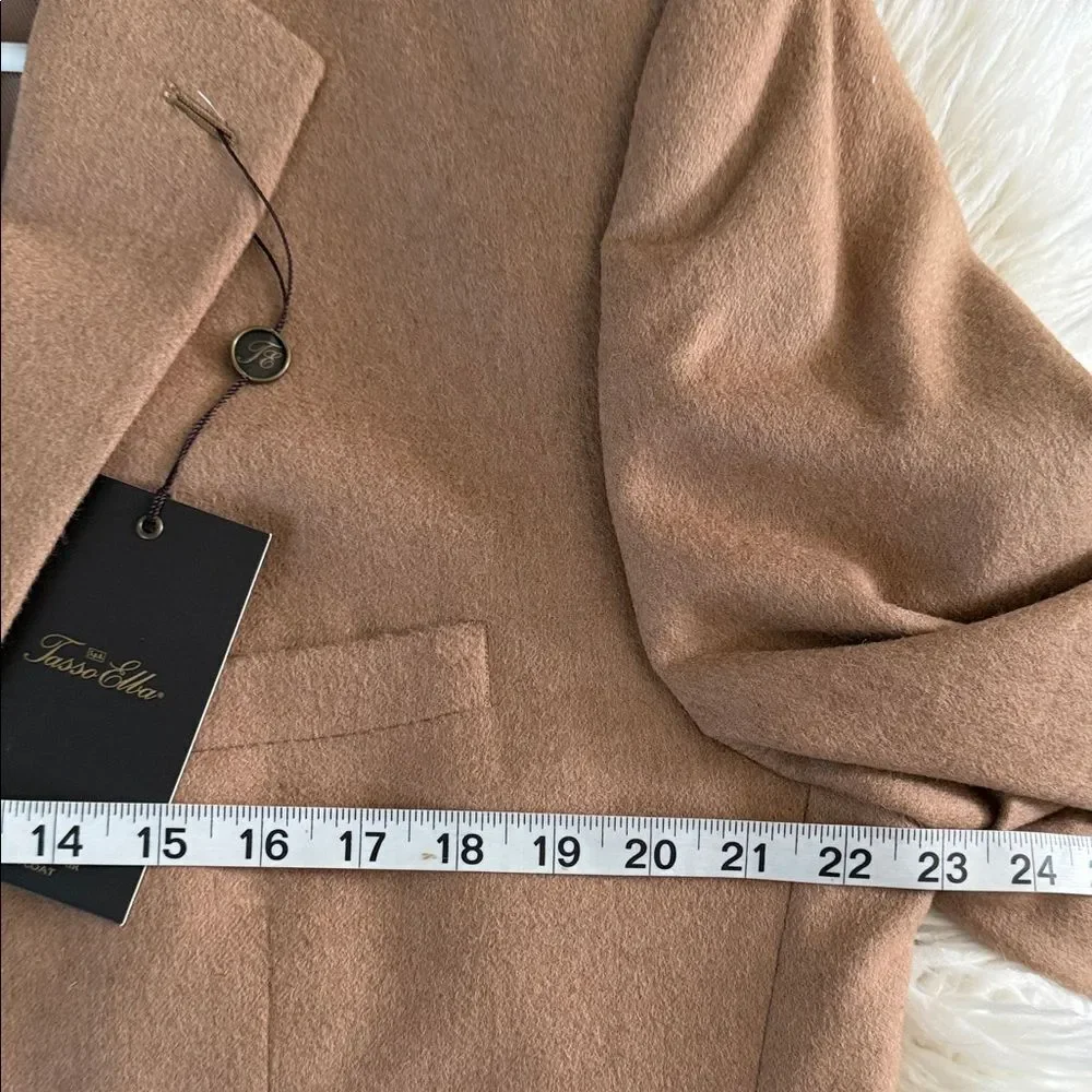 Tasso Elba Brown Men's Blazer 100% Camel Hair Size R44 NWT
